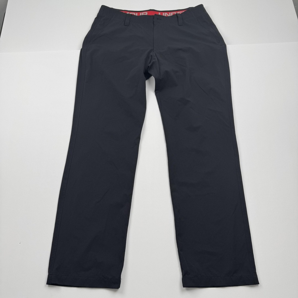 Under Armour Pants Mens 36x32 (34x31) Black Loose Fit Athletic Golf Lightweight